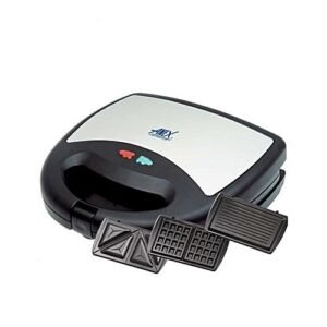 Anex AG-1039 C 3 In 1 Deluxe Sandwich Maker Black Silver
